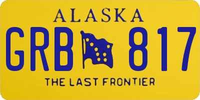 AK license plate GRB817