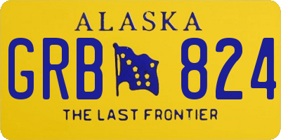 AK license plate GRB824