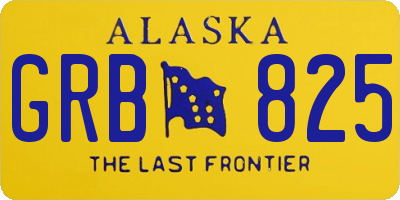 AK license plate GRB825
