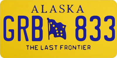 AK license plate GRB833