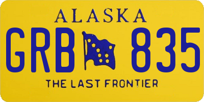 AK license plate GRB835