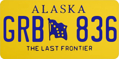 AK license plate GRB836
