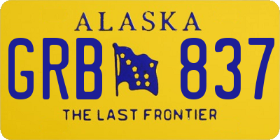 AK license plate GRB837