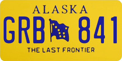 AK license plate GRB841