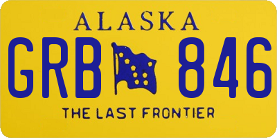 AK license plate GRB846