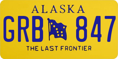 AK license plate GRB847