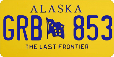 AK license plate GRB853