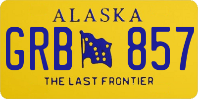 AK license plate GRB857