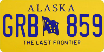 AK license plate GRB859