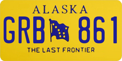 AK license plate GRB861