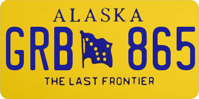 AK license plate GRB865