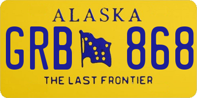 AK license plate GRB868