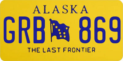 AK license plate GRB869