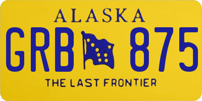 AK license plate GRB875