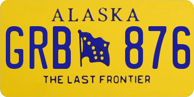 AK license plate GRB876