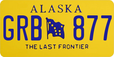 AK license plate GRB877