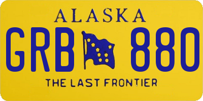 AK license plate GRB880