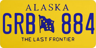 AK license plate GRB884