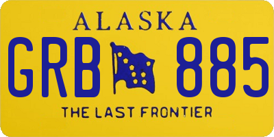 AK license plate GRB885