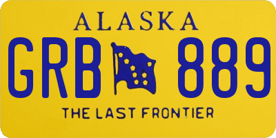 AK license plate GRB889