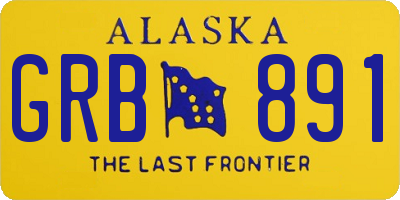 AK license plate GRB891