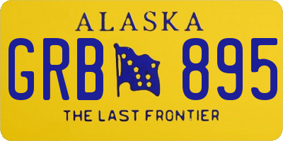 AK license plate GRB895