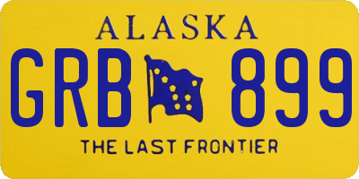 AK license plate GRB899