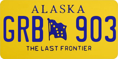 AK license plate GRB903
