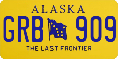 AK license plate GRB909