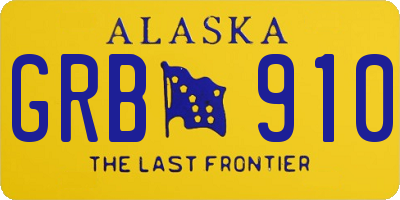AK license plate GRB910