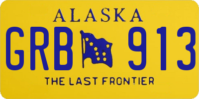 AK license plate GRB913