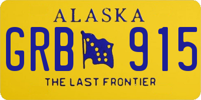 AK license plate GRB915