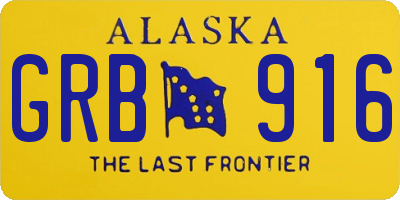 AK license plate GRB916