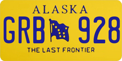 AK license plate GRB928