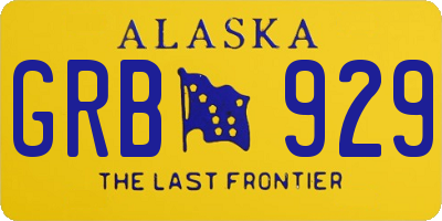 AK license plate GRB929