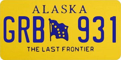 AK license plate GRB931