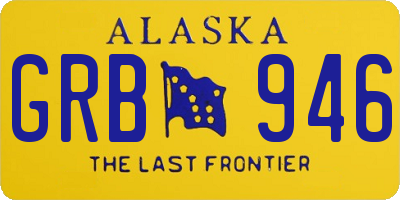 AK license plate GRB946