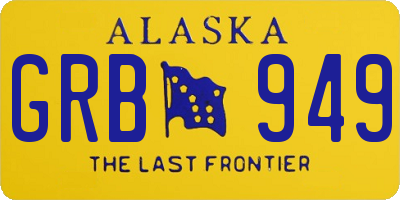 AK license plate GRB949