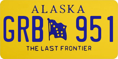 AK license plate GRB951