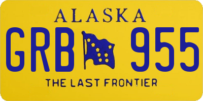 AK license plate GRB955