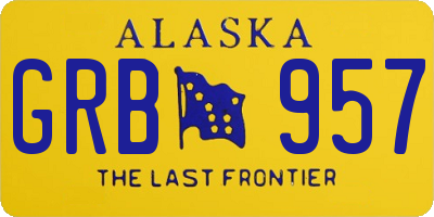 AK license plate GRB957