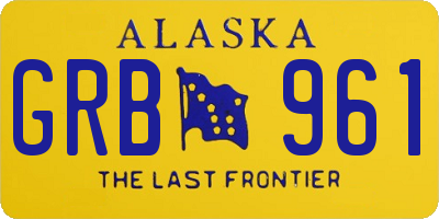 AK license plate GRB961