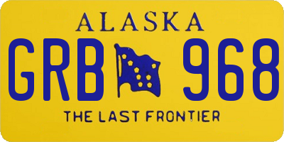 AK license plate GRB968