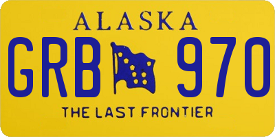 AK license plate GRB970