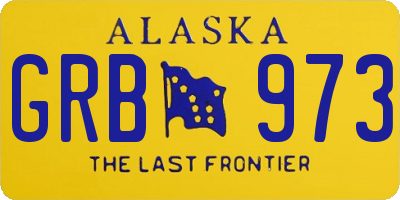 AK license plate GRB973