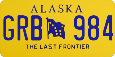AK license plate GRB984
