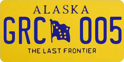 AK license plate GRC005