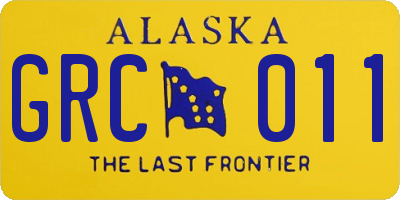 AK license plate GRC011