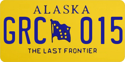 AK license plate GRC015
