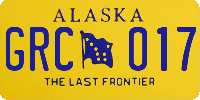 AK license plate GRC017